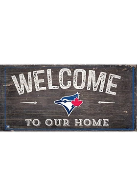 Toronto Blue Jays Welcome Distressed Sign - Blue
