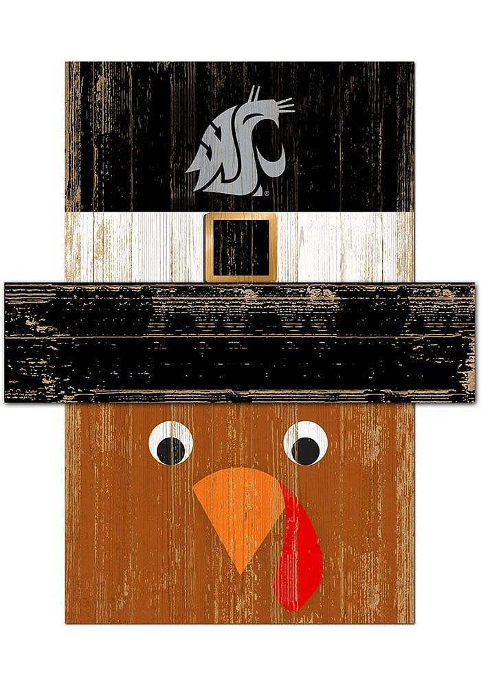 Washington State Cougars Turkey Head Sign - Red
