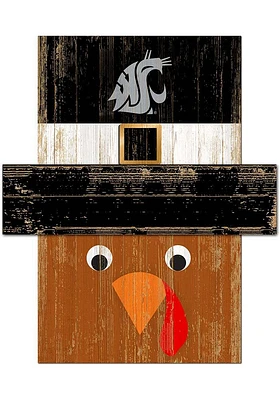 Washington State Cougars Turkey Head Sign - Red