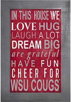 Washington State Cougars In This House Picture Frame - Red