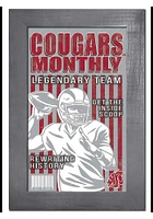 Washington State Cougars 11x19 Framed Monthly Sign - Red