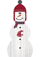 Washington State Cougars Snowman Leaner Sign - Red