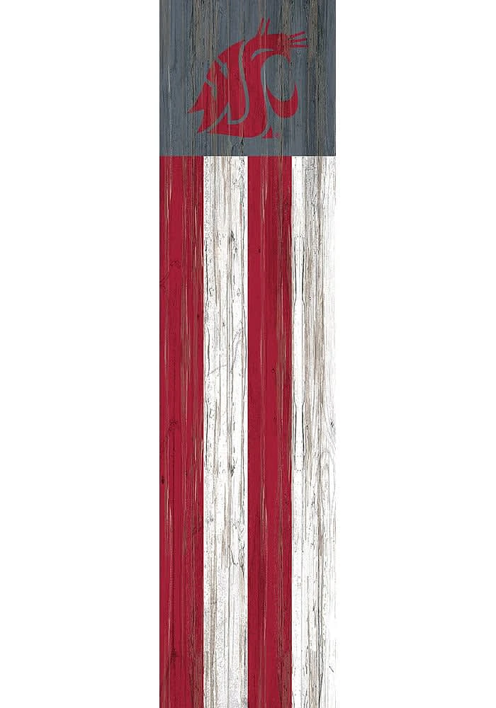 Washington State Cougars 48 Inch Flag Leaner Sign - Red