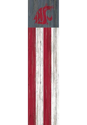 Washington State Cougars 48 Inch Flag Leaner Sign - Red
