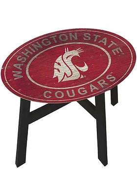 Washington State Cougars Vintage Heritage Side Red End Table