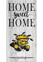Wichita State Shockers Home Sweet Home Whitewashed Sign - Yellow