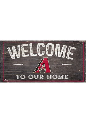 Arizona Diamondbacks Welcome Distressed Sign - Red