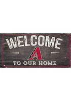 Arizona Diamondbacks Welcome Distressed Sign - Red