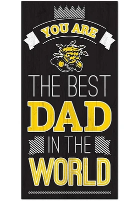 Wichita State Shockers Best Dad in the World Sign - Yellow