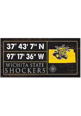 Wichita State Shockers Horizontal Coordinate Sign - Yellow