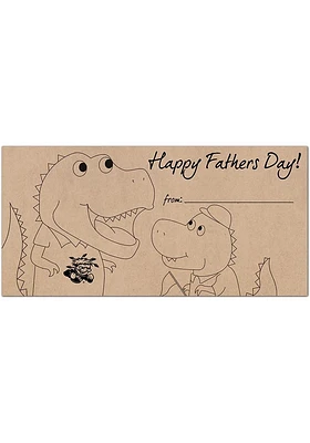 Wichita State Shockers Fathers Day Coloring Sign - Yellow