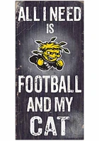 Wichita State Shockers Football and My Cat Sign - Yellow