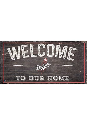 Los Angeles Dodgers Welcome Distressed Sign - Blue