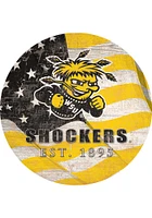 Wichita State Shockers 24in Flag Circle Sign - Yellow