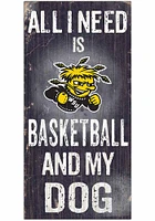 Wichita State Shockers Basketball and My Dog Sign - Yellow