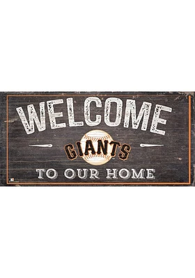 San Francisco Giants Welcome Distressed Sign - Orange
