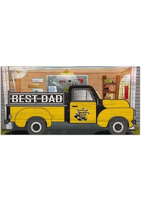 Wichita State Shockers Best Dad Truck Sign - Yellow