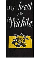 Wichita State Shockers My Heart State Sign - Yellow
