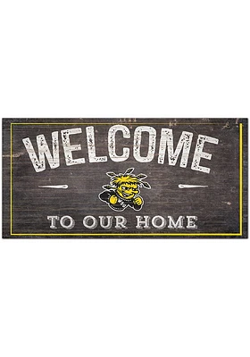 Wichita State Shockers Welcome Distressed Sign - Yellow