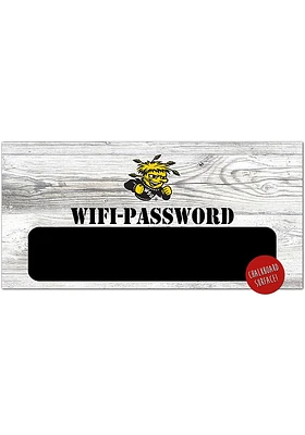 Wichita State Shockers Wifi Password 6x12 Sign - Yellow