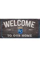 Kansas City Royals Welcome Distressed Sign - Blue