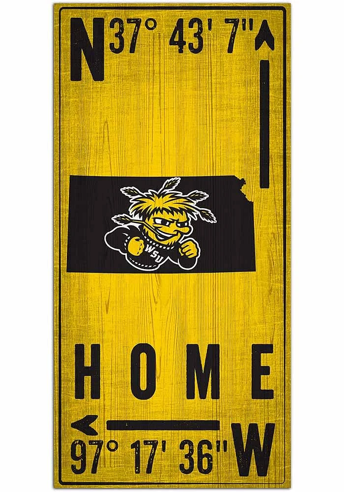 Wichita State Shockers Coordinate Sign - Yellow