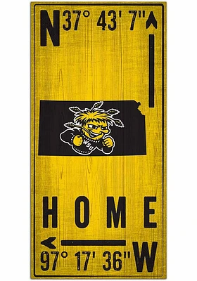 Wichita State Shockers Coordinate Sign - Yellow