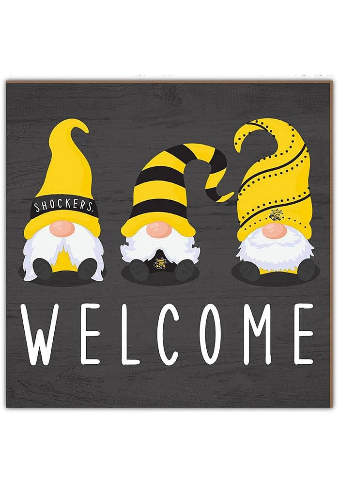 Wichita State Shockers Welcome Gnomes Sign - Yellow