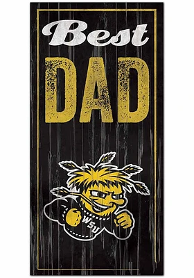 Wichita State Shockers Best Dad Sign - Yellow