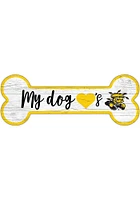 Wichita State Shockers Dog Bone 6x12 Sign - Yellow