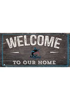 Miami Marlins Welcome Distressed Sign - Blue