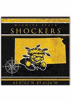 Wichita State Shockers Coordinates Sign - Yellow