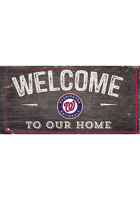 Washington Nationals Welcome Distressed Sign - Red
