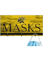 Wichita State Shockers Team Color Mask Holder Sign - Yellow