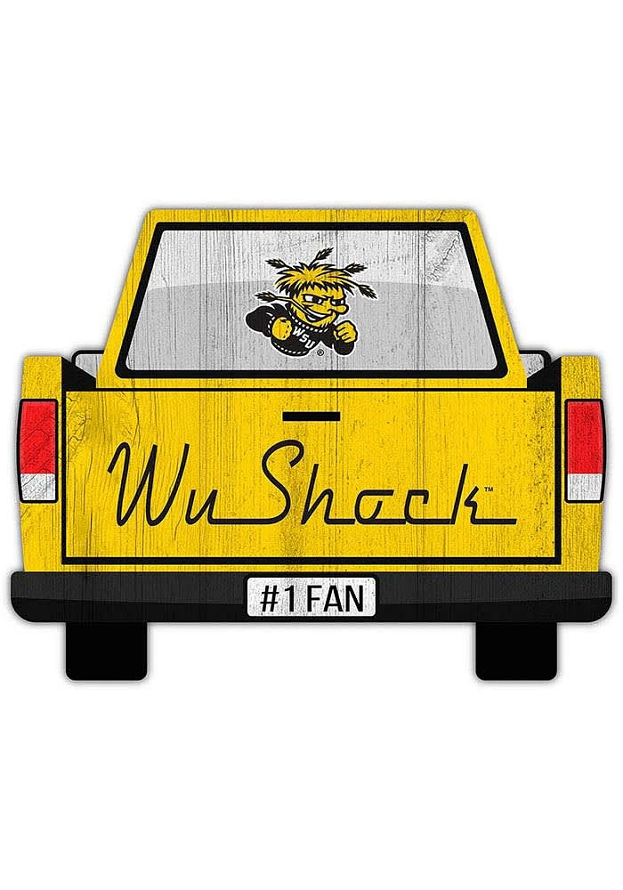 Wichita State Shockers Truck Back Cutout Sign - Yellow