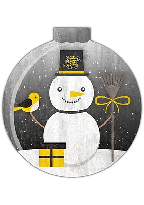 Wichita State Shockers Snowglobe 12 Inch Sign - Yellow