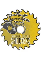 Wichita State Shockers Rust Circular Saw Sign - Yellow