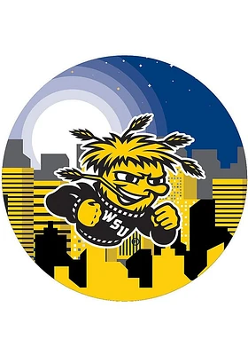 Wichita State Shockers Landscape Circle Sign - Yellow