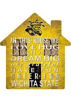 Wichita State Shockers 12 inch House Sign - Yellow