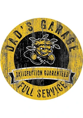 Wichita State Shockers Dads Garage Sign - Yellow