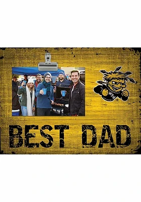 Wichita State Shockers Best Dad Clip Picture Frame - Yellow