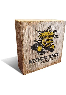Wichita State Shockers Logo Block Sign - Yellow