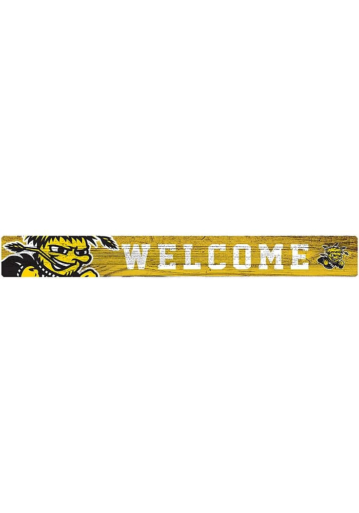 Wichita State Shockers Welcome Strip Sign - Yellow