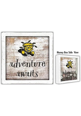 Wichita State Shockers Adventure Awaits Box Sign - Yellow