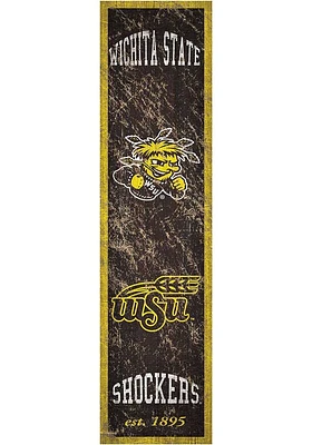 Wichita State Shockers Heritage Banner 6x24 Sign - Yellow