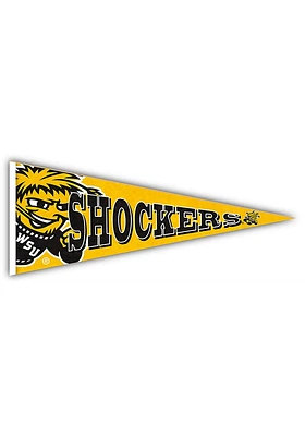 Wichita State Shockers Wood Pennant Sign - Yellow