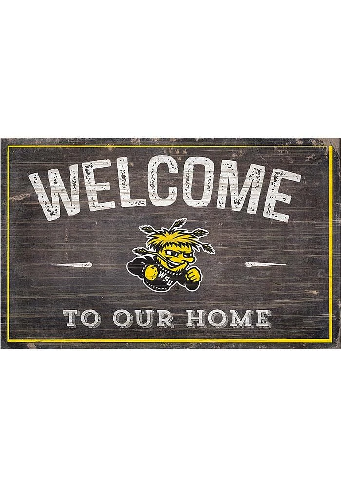 Wichita State Shockers Welcome to our Home Sign - Yellow