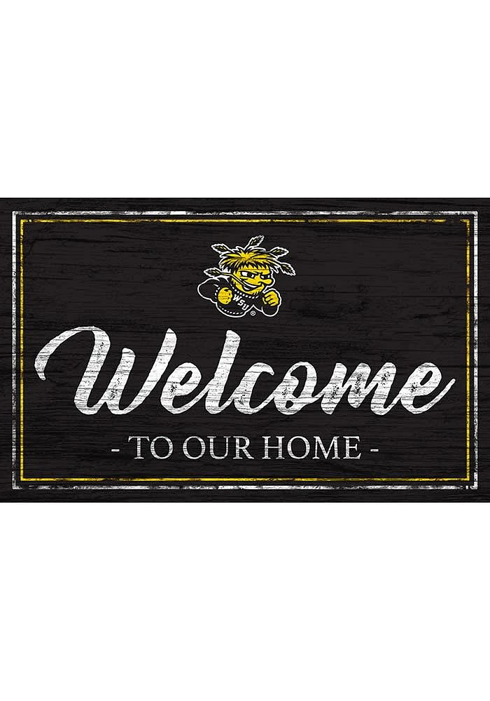 Wichita State Shockers Team Welcome 11x19 Sign - Yellow