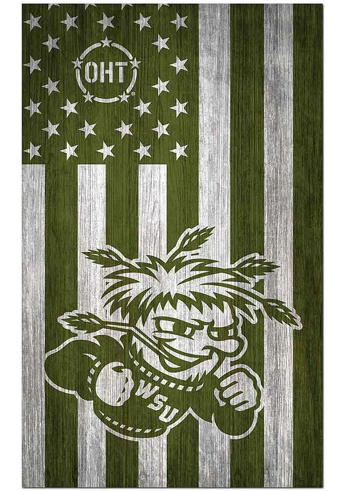 Wichita State Shockers 11x19 OHT Military Flag Sign - Yellow