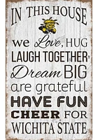 Wichita State Shockers In This House 11x19 Sign - Yellow